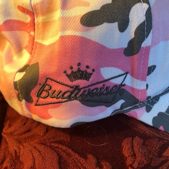 Ladies #8 Dale Jr. Budweiser Camo strap back hat. - Picture 4 of 7